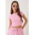 Bianco Lucci Ženska majica kratkih rukava 60602044, Okrugli izrez, Roze