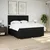 VIDAXL Box spring postelja z vzmetnico črna 180x200 cm blago