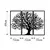 Wallity Zidna dekoracija Monumental Tree - 308, 69 x 98 cm, Crna