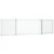 Magnetna bijela ploča sklopiva 200 x 40 x 1,7 cm aluminijska