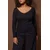 Trendyol Curve Ženska bluza Tbbaw26Af00124, Crna