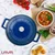 Saucepan, cast iron, 24 cm/4.5 L, Folk, blue - LAVA