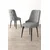 Hanah Home set trpezarijskih stolica Newa 8 kom, siva tkanina Babyface, crne metalne noge