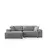 Atelier del Sofa Ugaona garnitura Pirlo 145x43x206cm Svetlosiva