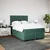 Vidaxl Box spring postelja z vzmetnico temno zelena 140x200 cm žamet