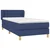 Vidaxl Box spring postelja z vzmetnico modra 90x190 cm blago