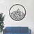 WallXpert metalni zidni ukras 5063, geometrijske planine u krugu, 45 x 45 cm, crni