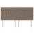 Uzglavlje boje taupe 200x7x118/128 cm tkanina