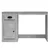 Radni stol s ladicom siva boja betona 115 x 50 x 75 cm drveni