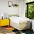 Vidaxl Box spring postelja z vzmetnico krem 90x190 cm blago