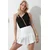 Trend Alacati Stili Ženska bluza bez rukava Alc-X11945, V izrez, Crna