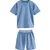 Next Pižama nebeško modra/temno zelena
