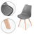 ModernHome trpezari?ske stolice set od 4 Filipo tamno sive