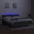 Vidaxl Box spring postelja z vzmetnico LED temno siva 160x200 cm blago