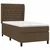 Vidaxl Box spring postelja z vzmetnico temno rjava 80x200 cm blago