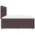 Vidaxl Box spring postelja z vzmetnico temno rjav 200x200 cm blago