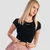 GymBeam Women‘s Aura Cropped T-Shirt Black