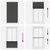 Plisirana roleta crna 105x200 cm širina tkanine 104,4 cm