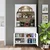 Hanah Home 2804 kafe bar ormarić 90 × 179 × 42 cm, atlantski bor/bela