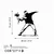 Opviq Zidna dekoracija Banksy Metal 01, 69x70 cm, 1.5 mm, Crna