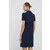 Pamučna haljina Lacoste boja: tamno plava, mini, ravna
