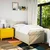 vidaXL vidaXL Box spring postelja z vzmetnico krem 90x200 cm blago, (21291459)