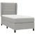 Vidaxl Box spring postelja z vzmetnico svetlo siv 100x200 cm blago