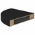 Plutajuće kutne police 4 kom crne 25 x 25 x 3,8 cm MDF