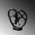 Aberto Design Dekorativna figura Love v2, 25 x 10 x 26 cm, Crna