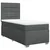 VIDAXL Box spring postelja z vzmetnico temno siva 100x200 cm blago