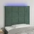 Vidaxl LED posteljno vzglavje temno zeleno 100x5x118/128 cm žamet