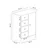 Hanah Home višenamenski ormarić Elmar, 66 cm, hrast Sonoma / beli