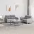 2-dijelni set sofa s jastucima svjetlosivi od tkanine