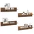 Police na zidu s policom 4 pcs Staro drvo 80 x 11,5 x 18 cm
