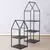 Ena Set od 2 metalne police 75cm, 130cm, Crni