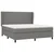 Vidaxl Box spring postelja z vzmetnico temno siva 160x200 cm blago