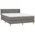 Vidaxl Box spring posteljni z vzmetnico temno siv 140x190 cm blago