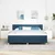 Vidaxl LED Box Spring Postelja z LED trakami Modra 180 x 200 cm blago