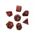 Kockice Chessex - Glitter Mini - Polyhedral - Ruby Red & Gold (7)