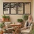 WallXpert metalni zidni ukras 5211, grane drveta u 4 uramljena panela, 150 x 75 cm, crni