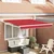 Skrovita tenda Crvena 300 x 250 cm Poliester i aluminij