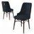 Hanah Home Set stolica Pare, 46x94x46 cm, 4 komada, Antracit-braon