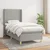 Vidaxl Box spring postelja z vzmetnico svetlo siva 90x190 cm blago