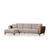 Atelier del Sofa Ugaona garnitura Aren 145x43x206cm Bež-Cimet