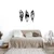 Wallity Zidna dekoracija Feather Metal Decor, 78 x 65 cm, Crna