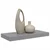 Plutajuća zidna polica siva 50 x 23 x 3,8 cm MDF