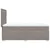Vidaxl Box spring postelja z vzmetnico taupe 100x200 cm blago