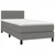 Vidaxl Box spring postelja z vzmetnico temno siva 100x200 cm blago