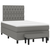 vidaXL Box spring postelja z vzmetnico temno siva 120x190 cm blago
