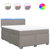 Vidaxl Box spring postelja z vzmetnico taupe 140x190 cm blago
